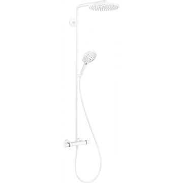 Sistem de dus Hansgrohe Raindance Select S 240 PowderRain, termostat, 1 jet, alb mat - 27633700