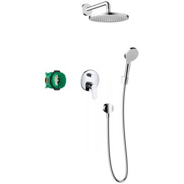 Sistem dus incastrat Hansgrohe Crometta S 240,  termostat, crom - 27958000