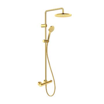 Coloana de dus Duravit System Shower 1000 cu baterie termostatata  auriu lucios