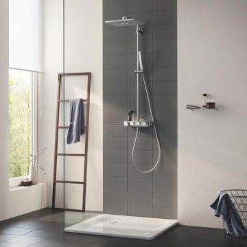 Coloana dus Grohe Euphoria Smartcontrol 310 Cube Duo cu termostat - Culoare Crom