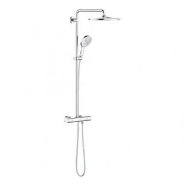 Coloana dus Grohe Rainshower Smartactive 310 Mono Round cu termostat - Culoare Crom