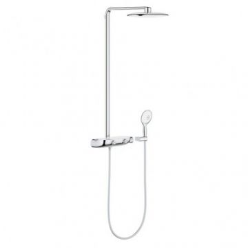 Coloana dus Grohe Rainshower Smartcontrol 360 cu termostat, alb - Culoare Alb pal
