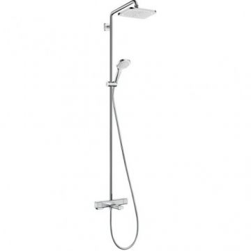 Coloana dus Hansgrohe Croma E 280 cu termostat si pipa cada - Culoare Crom