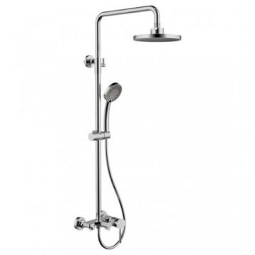 Coloana dus Karag Artemis, satin, cu baterie cada - Culoare Crom