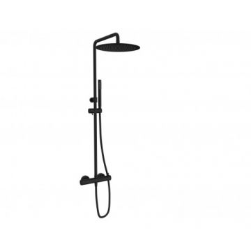 Coloana dus termostatata Sanycces Loop, negru mat - Culoare Negru