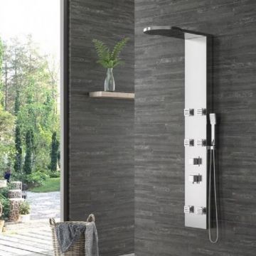 Panou de dus Karag, THALIA P5046 134x20cm - Culoare Argintiu