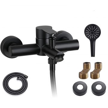 Baterie cada,din otel inoxidabil, fara gauri,Negru Mat - Default Title