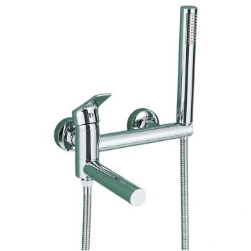 Baterie de Dus Cada Baie, Finisaj Crom Lucios, Deviator Apa Dinamic, 2 Functii de Curgere