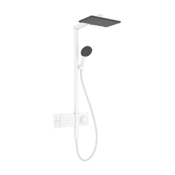 Coloana de dus Hansgrohe Raindance Alive Q 210x340 1jet EcoSmart cu baterie termostatata ShowerSelect Comfort  alb mat
