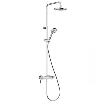 Coloana dus cu baterie fara termostat Kludi, Logo Dual, crom