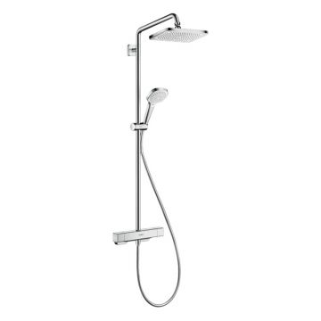 Coloana dus cu baterie si termostat Hansgrohe, Croma E 280, 1 jet, Ecostat E, crom