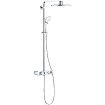 Coloana dus cu termostat pentru montare pe perete Grohe Euphoria SmartControl 310 Duo, crom, 26507000