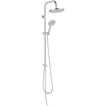 Set bara dus Ferro, cu suport culisant, dus fix 225mm, para dus mobila 120mm, 1 functie, furtun dus 150 cm, Crom