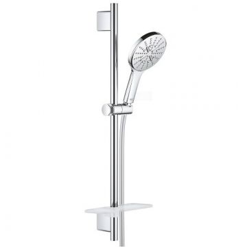 Set de dus cu bara 60 cm, para 3 jet si savoniera, crom, Grohe Rainshower SmartActive 130