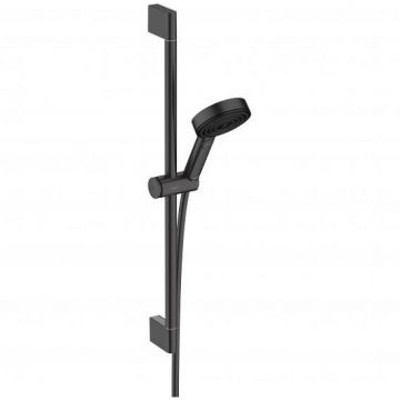 Set de dus, cu para bara 65 cm si furtun Relaxation, negru mat (matt black), Hansgrohe Pulsify Select