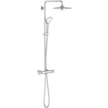 Sistem de dus Grohe Euphoria 260 27615002, 1/2'', 260 mm, 3 pulverizari, termostat, anti-calcar, crom