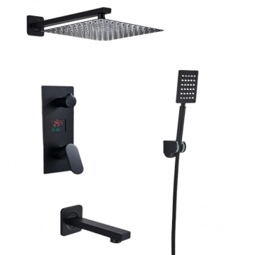 Sistem de Dus Incastrabil, Ecran LCD, Functie umplere Cada, Para Dus Perete 40 cm